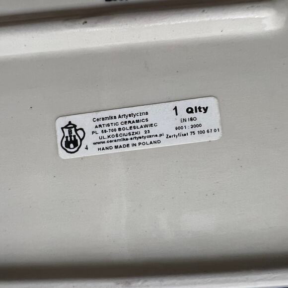 Unikat 1497 Ultimate Bakeware Butterfly Holly 10" Baker Blue Boleslawiec Poland - Picture 7 of 10